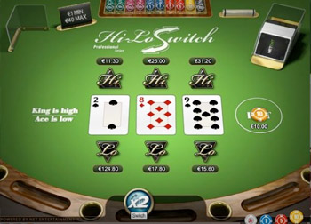 Hi Lo Switch spelen in het casino